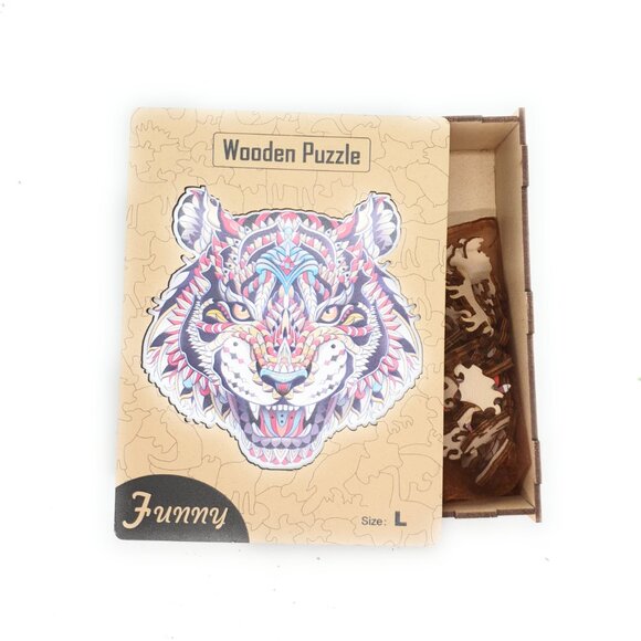 Suvira Animal Wooden Puzzle - Engaging, Educational, Tiger - Picture 4 of 9
